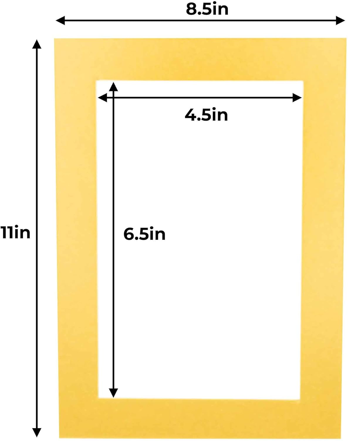 5x7 Mat for 8.5x11 Frame - Precut Mat Board Acid-Free Show Kit with Backing Board, and Clear Bags Metallic Gold 5x7 Photo Matte Made to Fit a 8.5x11 Picture Frame Matboard for Framing, Pack of 25 Mats