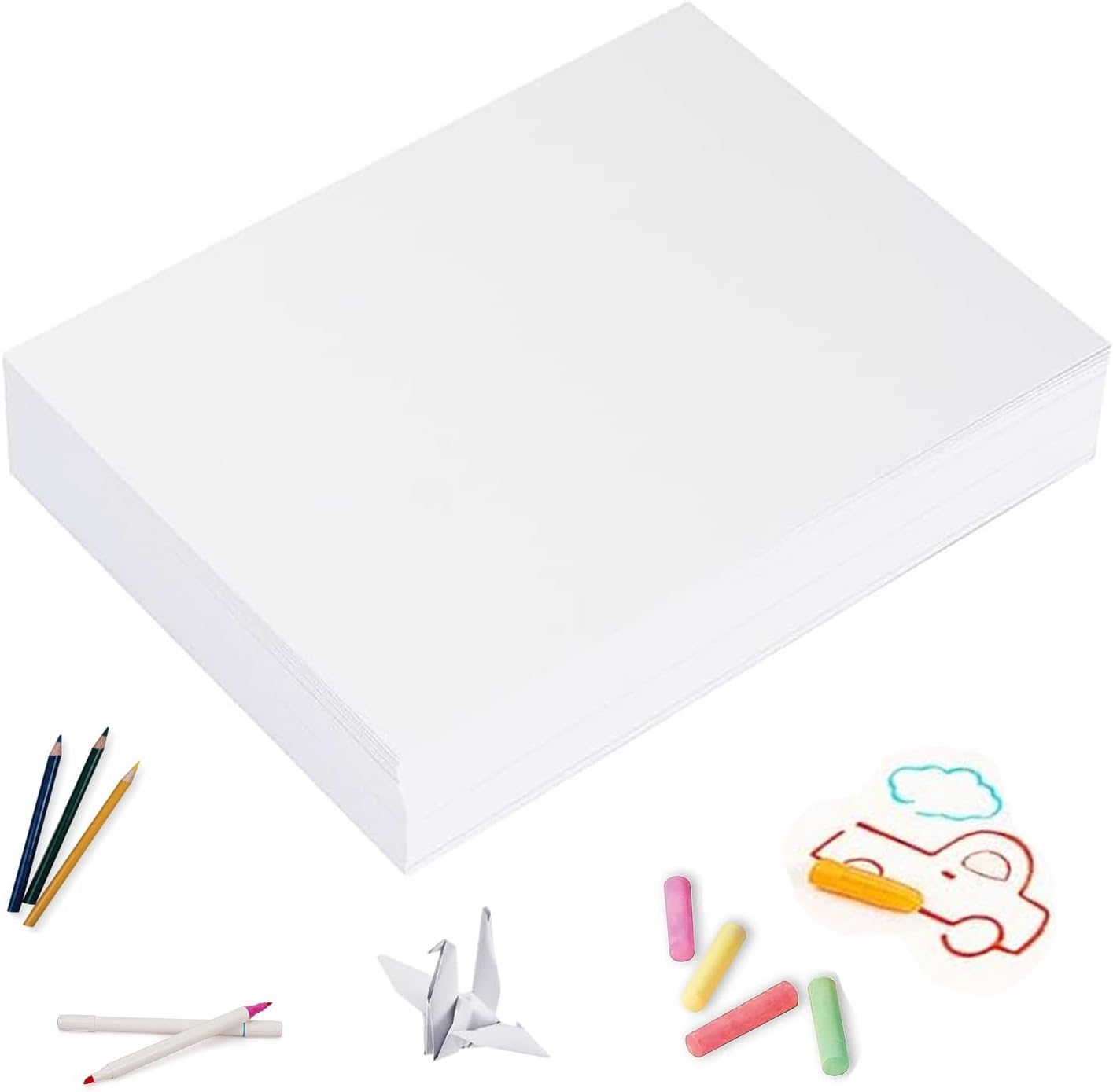 9"x12" White Paper for Art Craft 100 Sheets Drawing Paper for Sketching Painting Coloring Doodles Arts Supplies