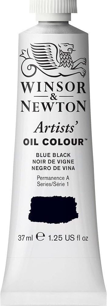 Winsor & Newton Artists' Oil Color, 37ml (1.25 oz) Tube, Blue Black