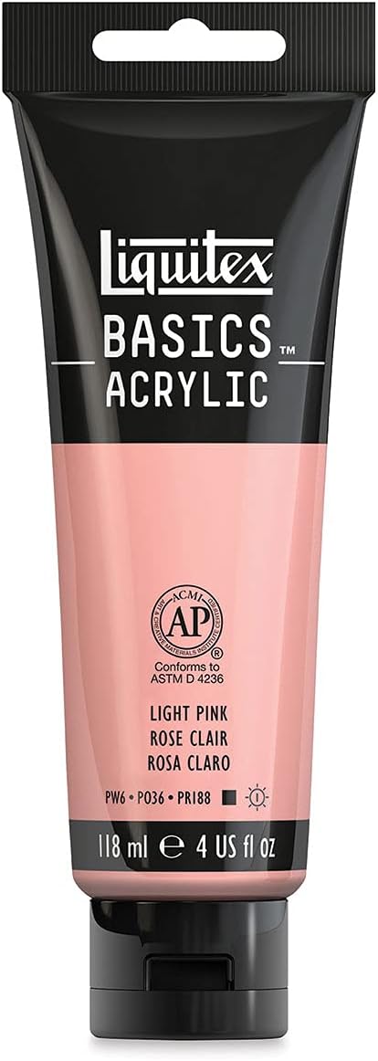 Liquitex BASICS Acrylic Paint, 118ml (4-oz) Tube, Light Pink