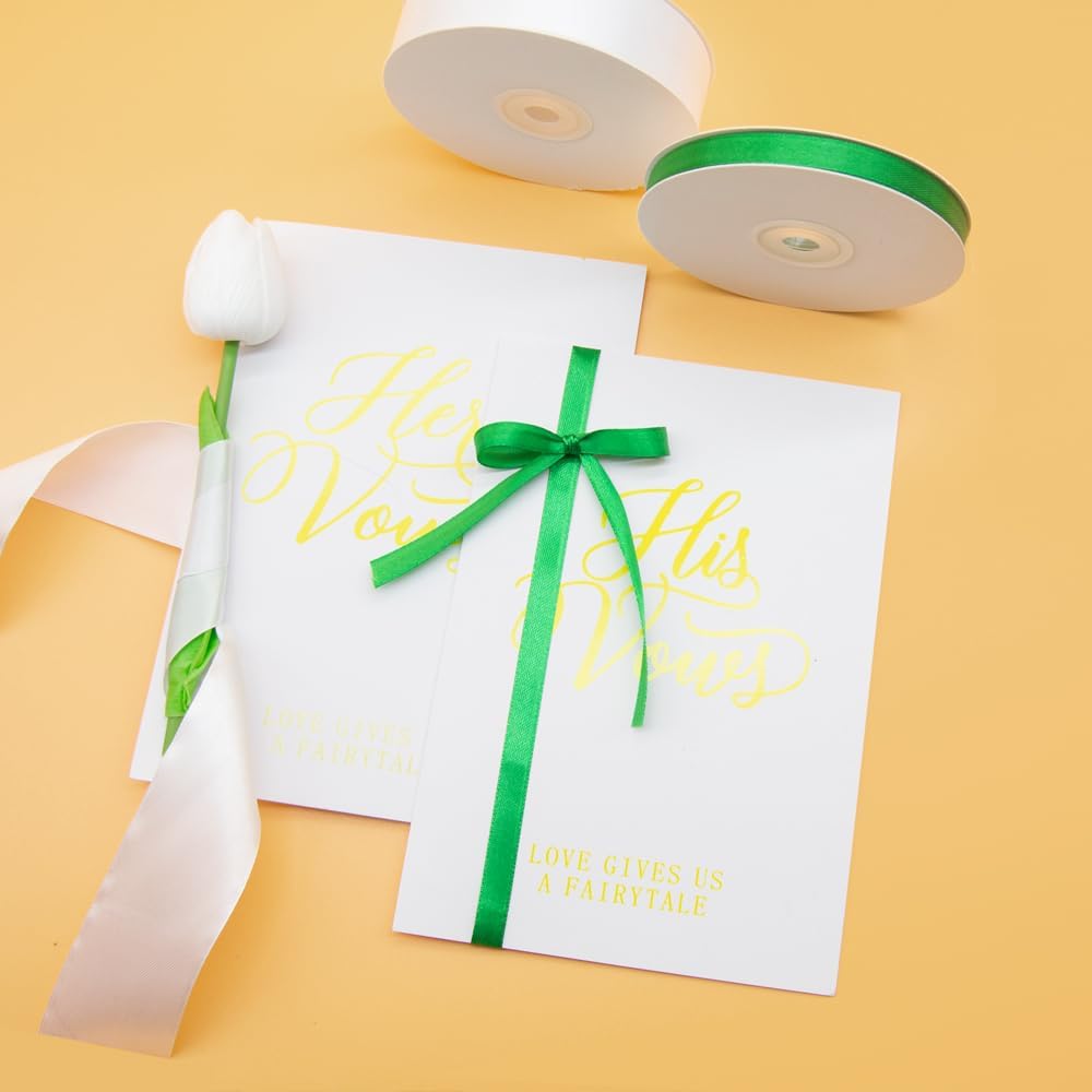 5/8" x 50 Yards Satin Ribbon - Ivory Silk Ribbon with Spool - Ideal for Gift Wrapping, Floral Bouquets, Crafts, Wedding Party Decorations, Christmas and Sewing Projects