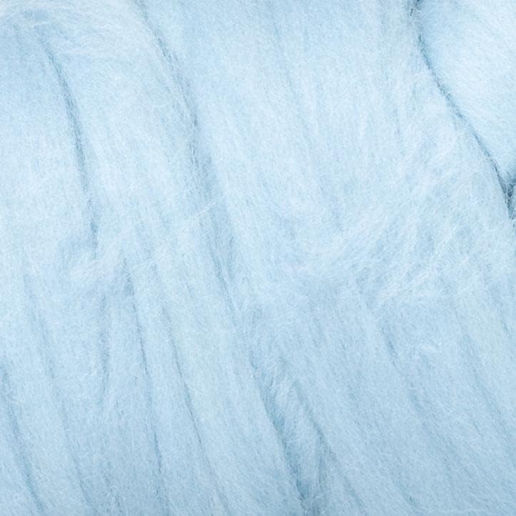 Kondoos Colored Natural Wool roving, 8 OZ. Best Wool for Needle Felting, Wet Felting, handcrafts and Spinning. (Light Blue)