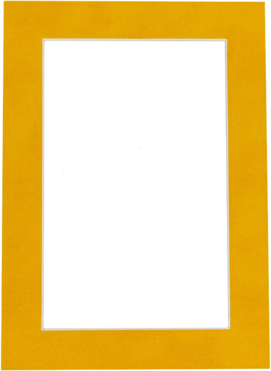 Pack of TEN 11x14 Mats Bevel Cut for 8.5x11 Photos - Acid Free Bright Yellow Precut Matboards For Pictures, Photos, Framing - 4-ply Thickness