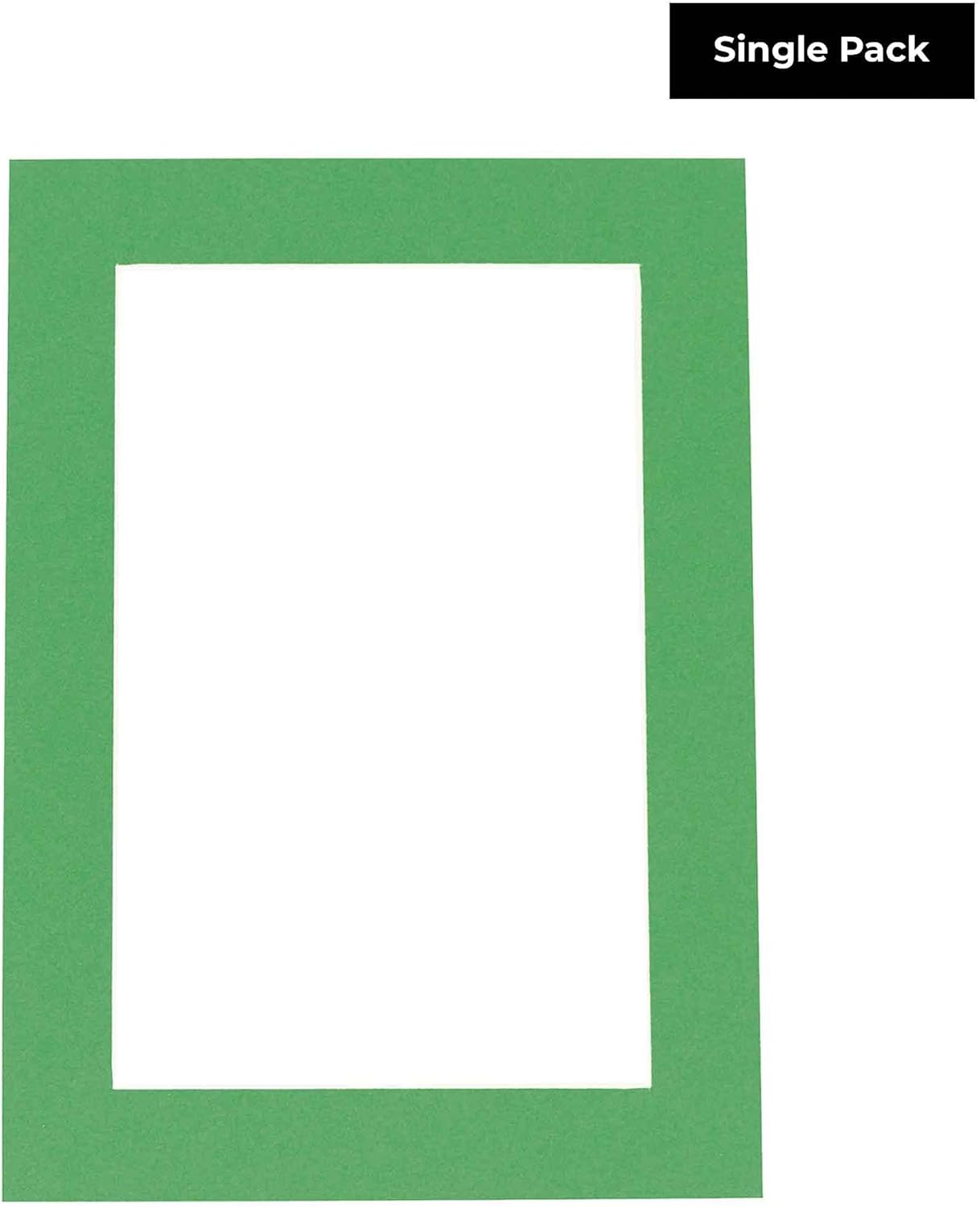 5x7 Mat for 8.5x11 Frame - Precut Mat Board Acid-Free Show Kit with Backing Board, and Clear Bags Bright Green 5x7 Photo Matte Made to Fit a 8.5x11 Picture Frame Matboard for Framing, Pack of 1 Mat