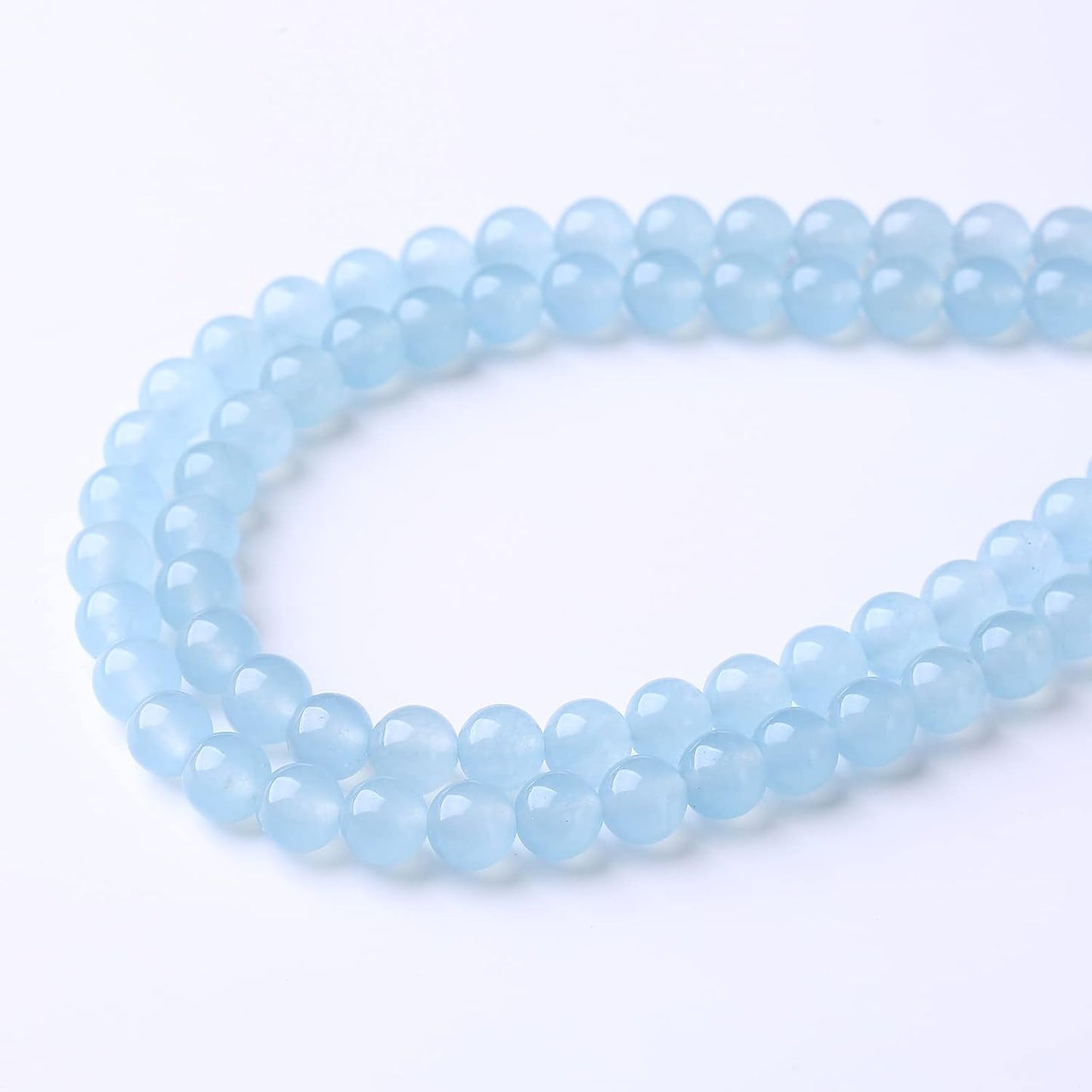 32PCS 12MM Natural Cyanihalite Round Loose Stone Beads for Jewelry Making DIY Energy Stone Healing Power Bracelet 15"