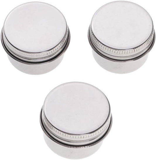 3 Piece Single Dipper Palette Cups Stainless Steel Palettes Container Cup with Clip and Lid fit for Drawing (A)