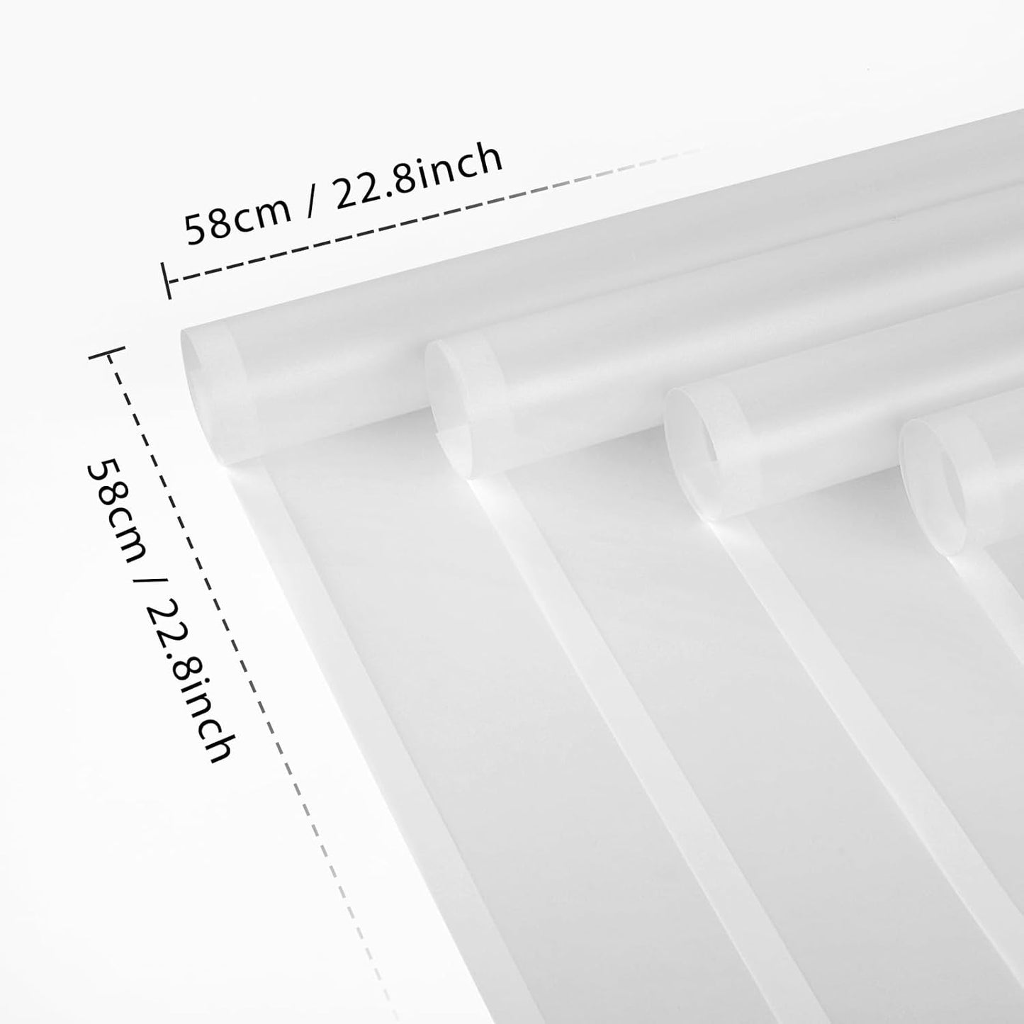 FUHITIM 20 Sheets Flower Wrapping Paper - Waterproof Floral Bouquet Packaging Paper for DIY Crafts，Florist Supplies Packaging Paper for Wedding Birthday Gift (Translucent White)