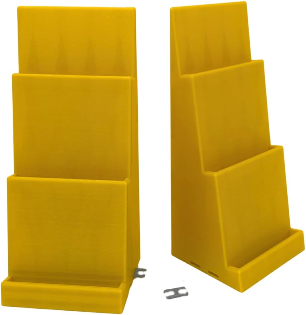 Magnetic Card Holder Stadium Displays - Yellow (2 Pack), Compatible with Ultra Pro Protectors - Trading Card Holder - Card Stand - Sports Card Display