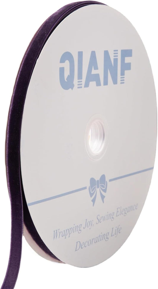 Vintage Purple Velvet Ribbon, 3/8 Inch X 25Yd