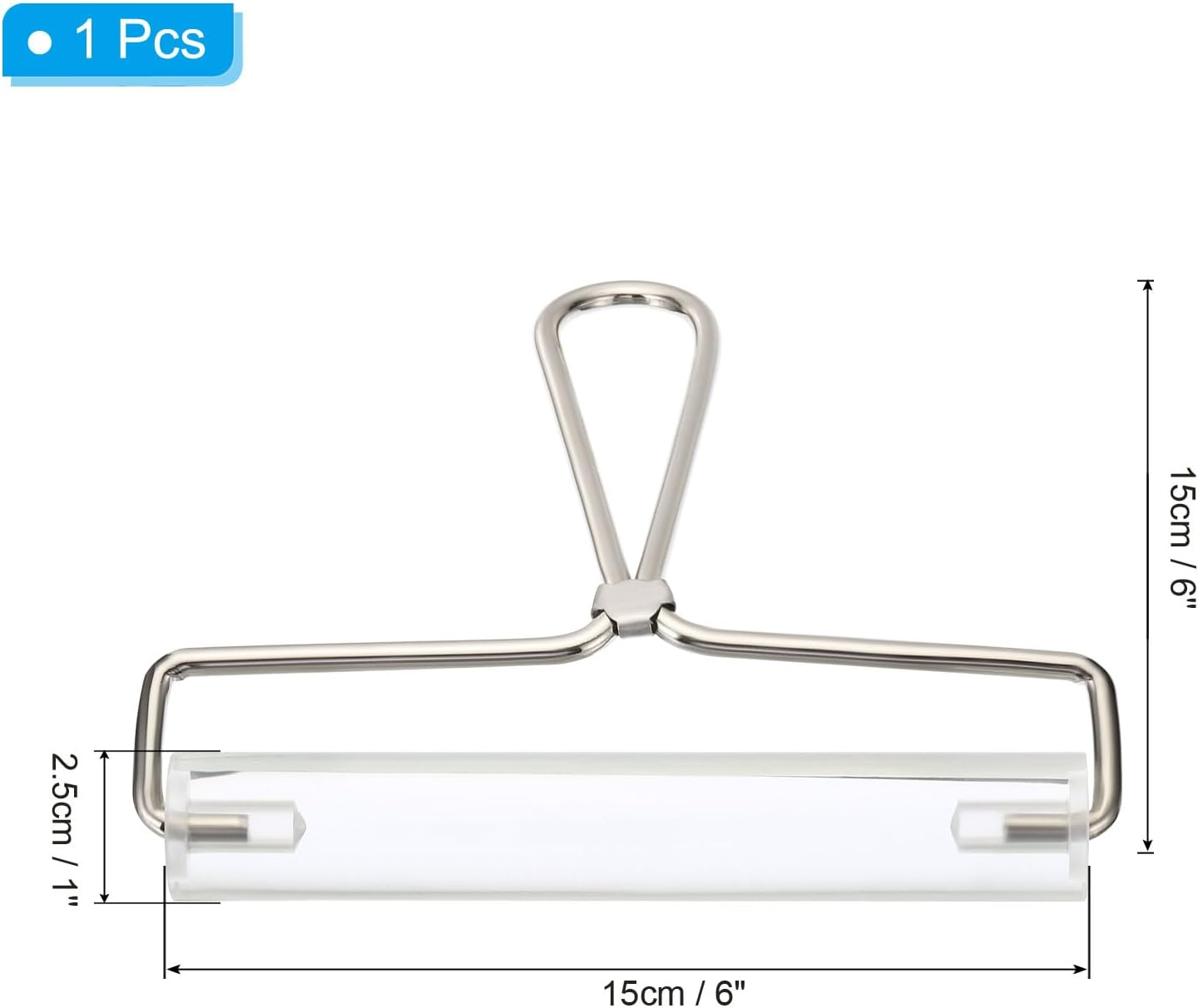 PATIKIL 6 Inch Acrylic Roller Brayer, Clay Rolling Pin Tools with Steel Handle for Wallpaper Printing Printmaking Ink Stamping Tape Construction (Pack of 2)