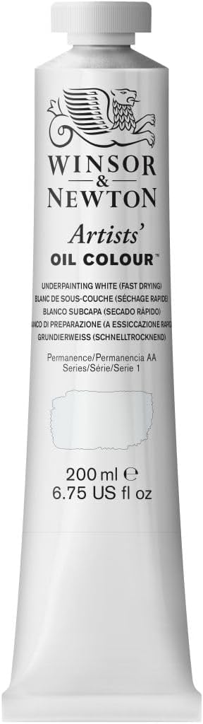 Winsor & Newton Artists' Oil Color, 200ml (6.75 oz) Tube, Underpainting White