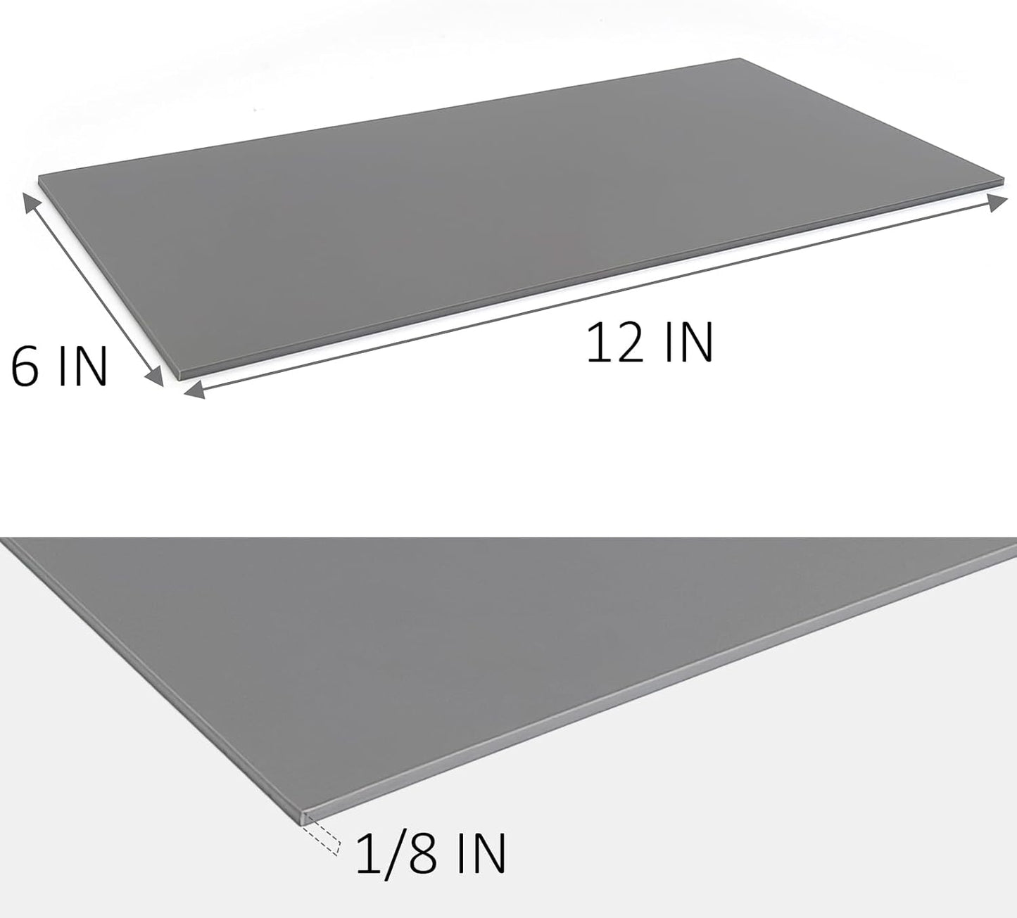 Falling in Art 6 * 12 Linoleum Carving Blocks, 2 Pack Soft Stamp Rubber Blocks for Crafts and Artists Printmaking, Gray,1/8" Thick