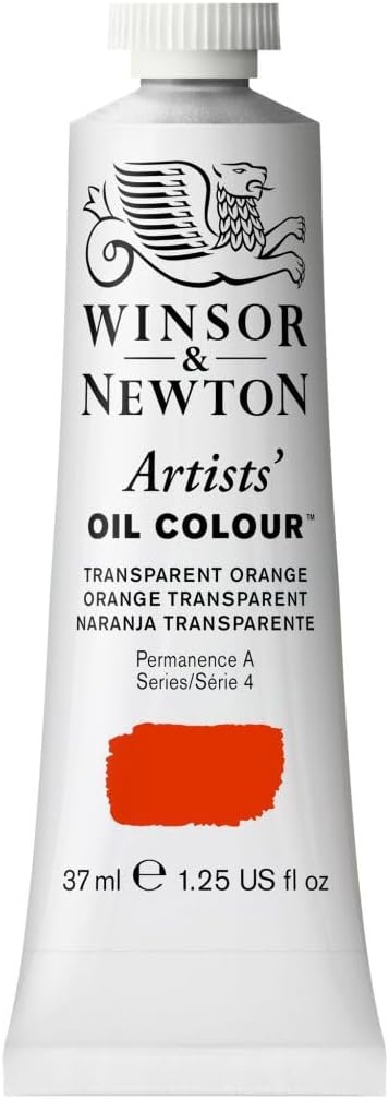 Winsor & Newton Artists' Oil Color, 37ml (1.25 oz) Tube, Transparent Orange