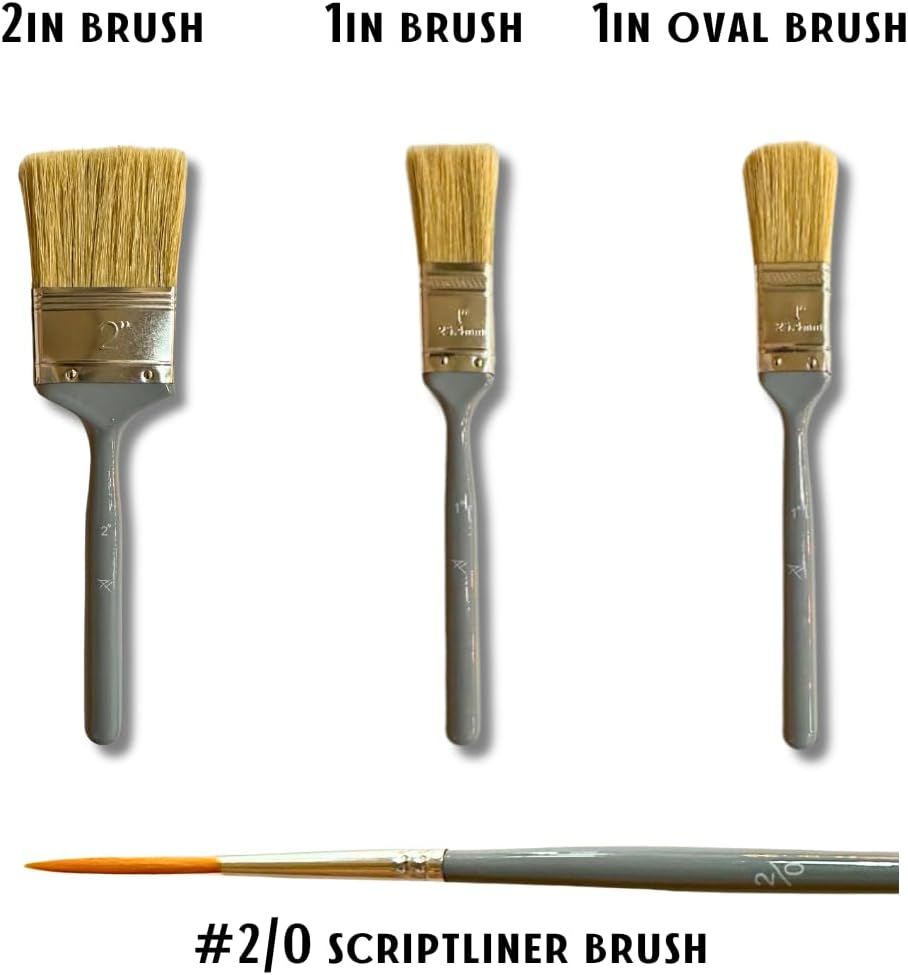 10 Piece Landscape Brush Set, for Wet on Wet Painting: 2 Inch, 1 Inch, 1 Inch Oval, 4 & 6 Fan, Filbert, 2 Palette Knives, Liner, Mop Blender - Adam Lashley