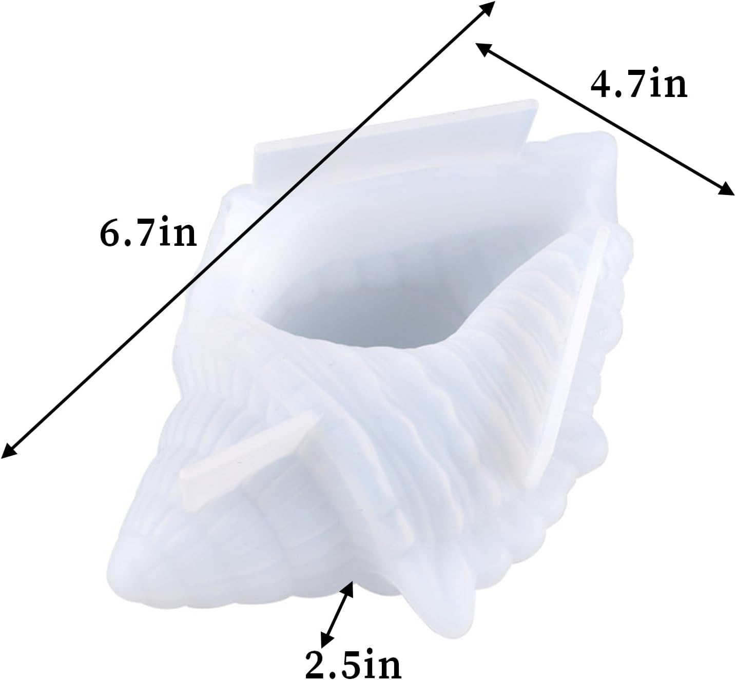 Wehous Large Conch Silicone Mold Unique Conch Shaped Tray Resin Concrete Mold 3D Candle Vessels Trinket Holder Container Epoxy Mold Marine Shell Storage Tray Casting Clay Craft Mould DIY Home Decor