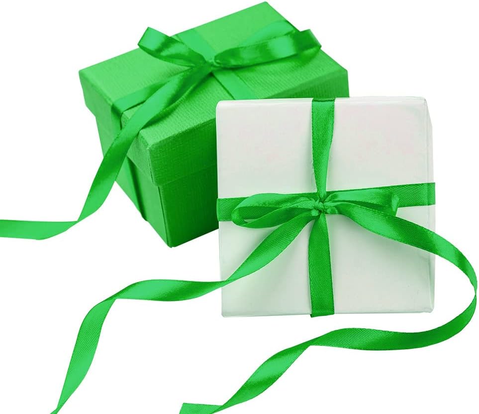 LIUYAXI Green Double Faced Satin Ribbon, 1/8" X Continuous 100 Yards, Thin Ribbons Perfect for Gift Wrapping Wedding Invitation Card Hair Bows Tag Floral Arrangement DIY Craft