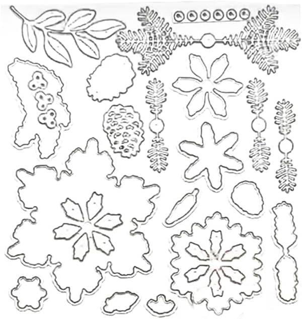 2025-2026 Stamps and Dies for Card Making, Stamps and Dies Set 2025 for Christmas and Halloween, Die Cut DIY Various Festivals Album Scrapbooking Birthdays Greeting Card (M4336)