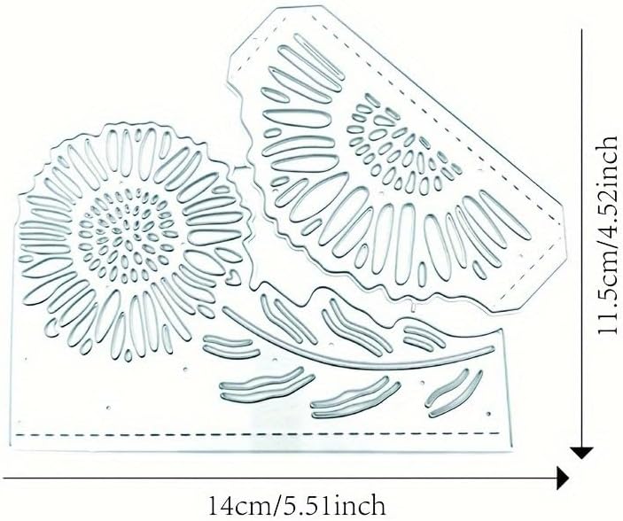 Lapoo Metal Cutting Die for Scrapbooking, 3D Backgrounds Frame New Cutting Dies DIY Album Card Making Decor Paper Craft Metal Die Cuts Party Wedding Decorations (Chrysanthemum B 5.5 x 4.5 in)