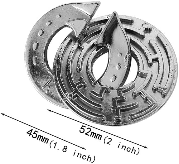 Brain Teaser Puzzles with Plastic Box,4 Pieces Metal Cast Puzzle Games Toys for Kids and Adults IQ Test,IQ Educational Box for Teens