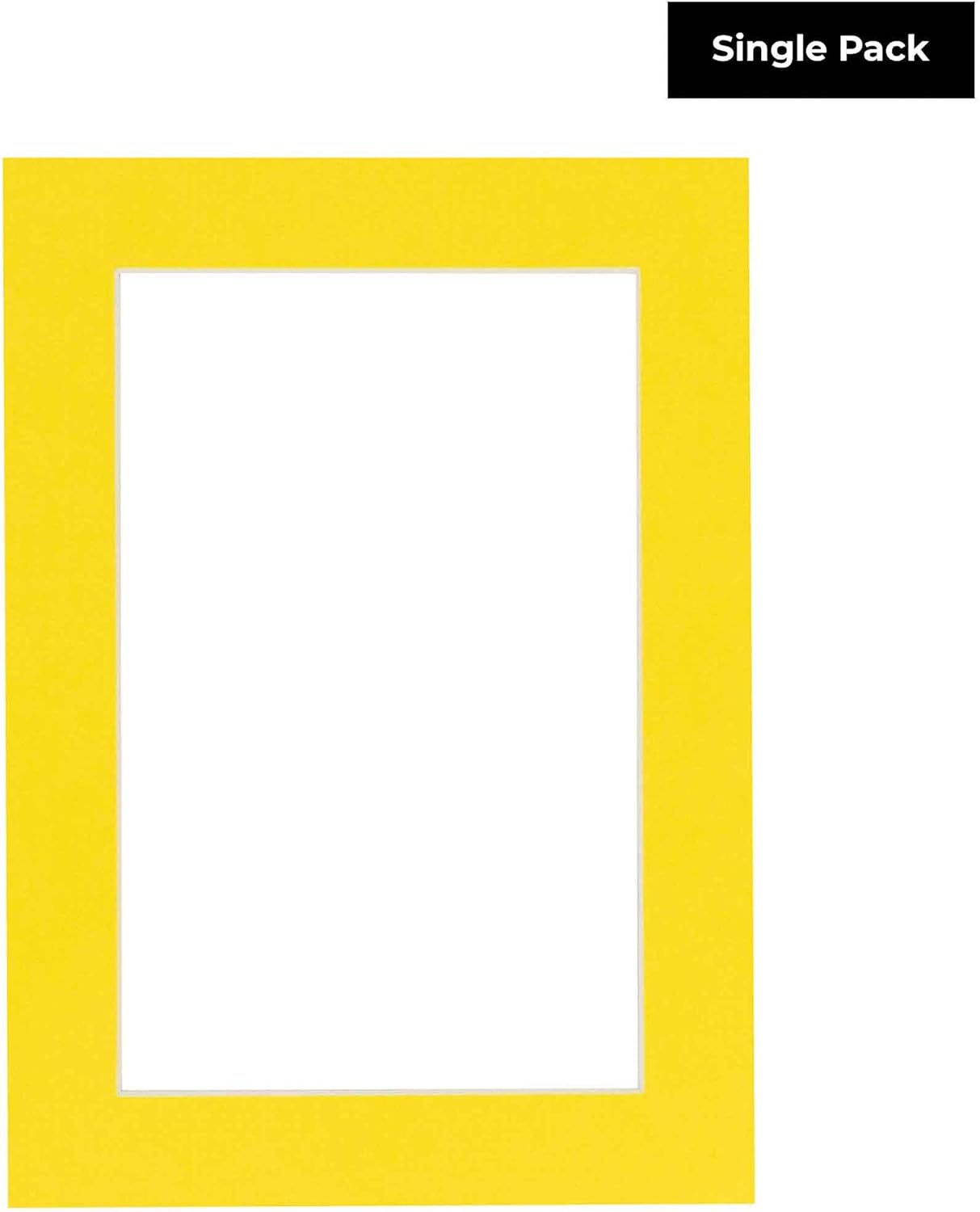 5x7 Mat for 8.5x11 Frame - Precut Mat Board Acid-Free Show Kit with Backing Board, and Clear Bags Yellow 5x7 Photo Matte Made to Fit a 8.5x11 Picture Frame Matboard for Framing, Pack of 1 Mat