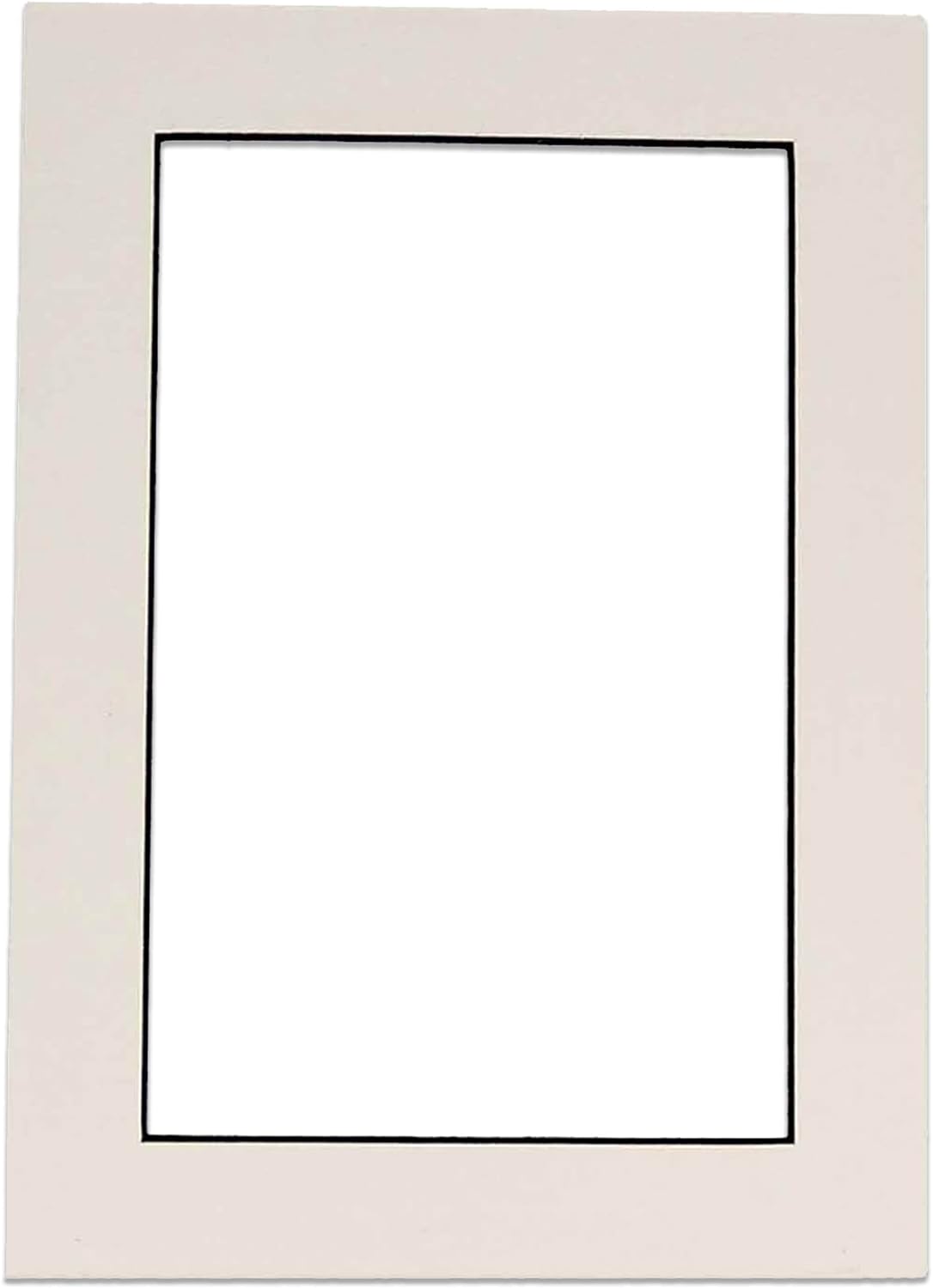 Pack of 25 Acid Free 11x14 Mats Bevel Cut for 8.5x11 Photos - White with Black Core Precut Matboards For Pictures, Photos, Framing - 4-ply Thickness