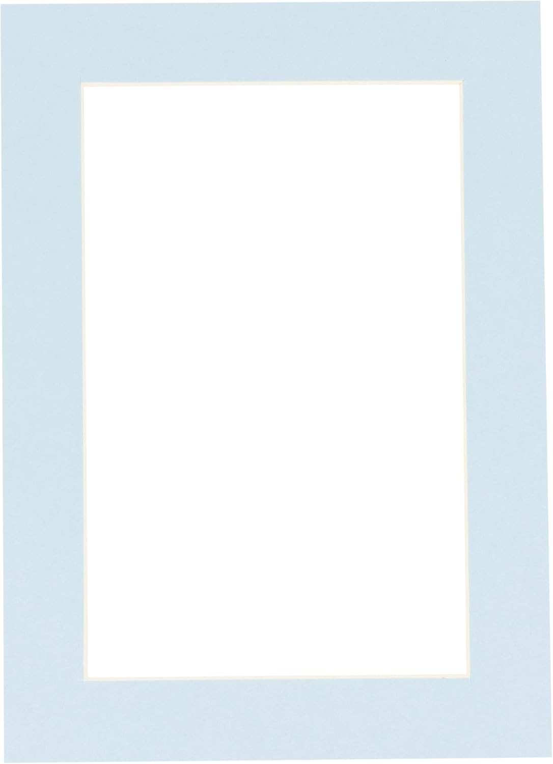 5x7 Mat for 8.5x11 Frame - Precut Mat Board Acid-Free Baby Blue 5x7 Photo Matte Made to Fit a 8.5x11 Picture Frame, Premium Matboard for Family Photos, Show Kits, Art, Picture Framing, Pack of 1 Mat