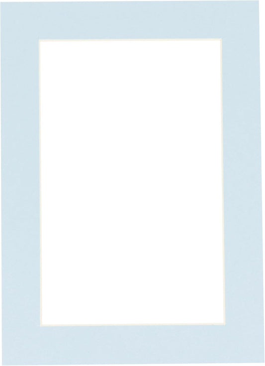 5x7 Mat for 8.5x11 Frame - Precut Mat Board Acid-Free Baby Blue 5x7 Photo Matte Made to Fit a 8.5x11 Picture Frame, Premium Matboard for Family Photos, Show Kits, Art, Picture Framing, Pack of 1 Mat