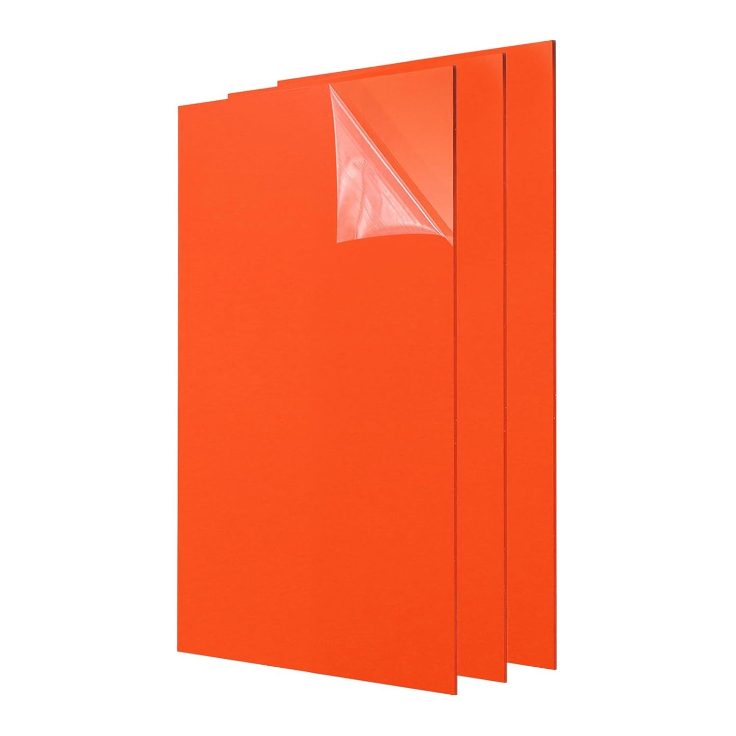 uxcell 3Pcs Acrylic Sheets 12x6 Inch Acrylic Panel 1/8 Inch-3mm Plastic Board for Picture Frames Sign Holders DIY Display Projects Craft, Orange