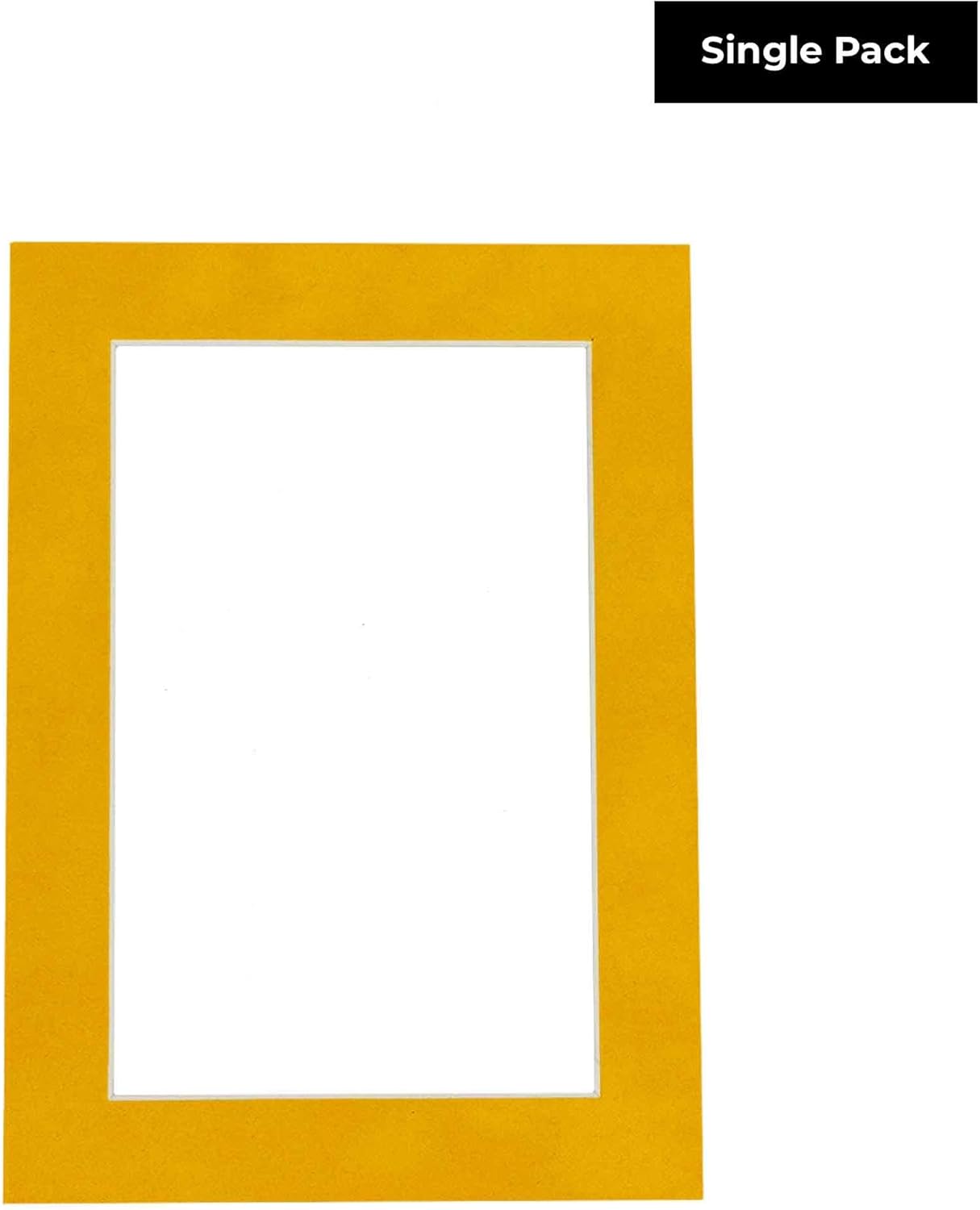 11x14 Mat Bevel Cut for 8.5x11 Photos - Acid Free Bright Yellow Precut Matboard With Backing Board and Crystal Clear, Self Seal Mat Bag - For Pictures, Framing - 4-ply Thickness
