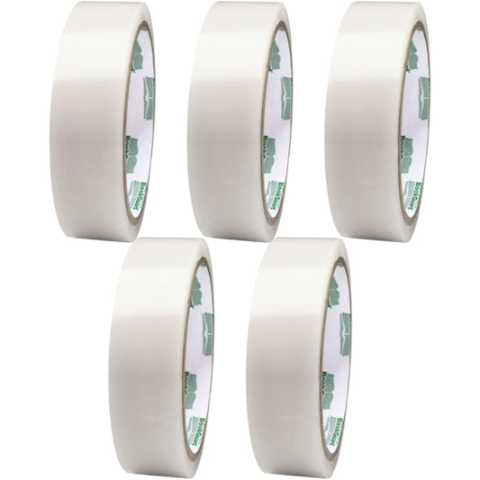 BookGuard 1.5 Inch Transparent Bookbinding Tape, Ideal for Book Repair and Library Supplies, Stretchable and Clear - 15 Yards Librarian Tape Clear - Case of 5