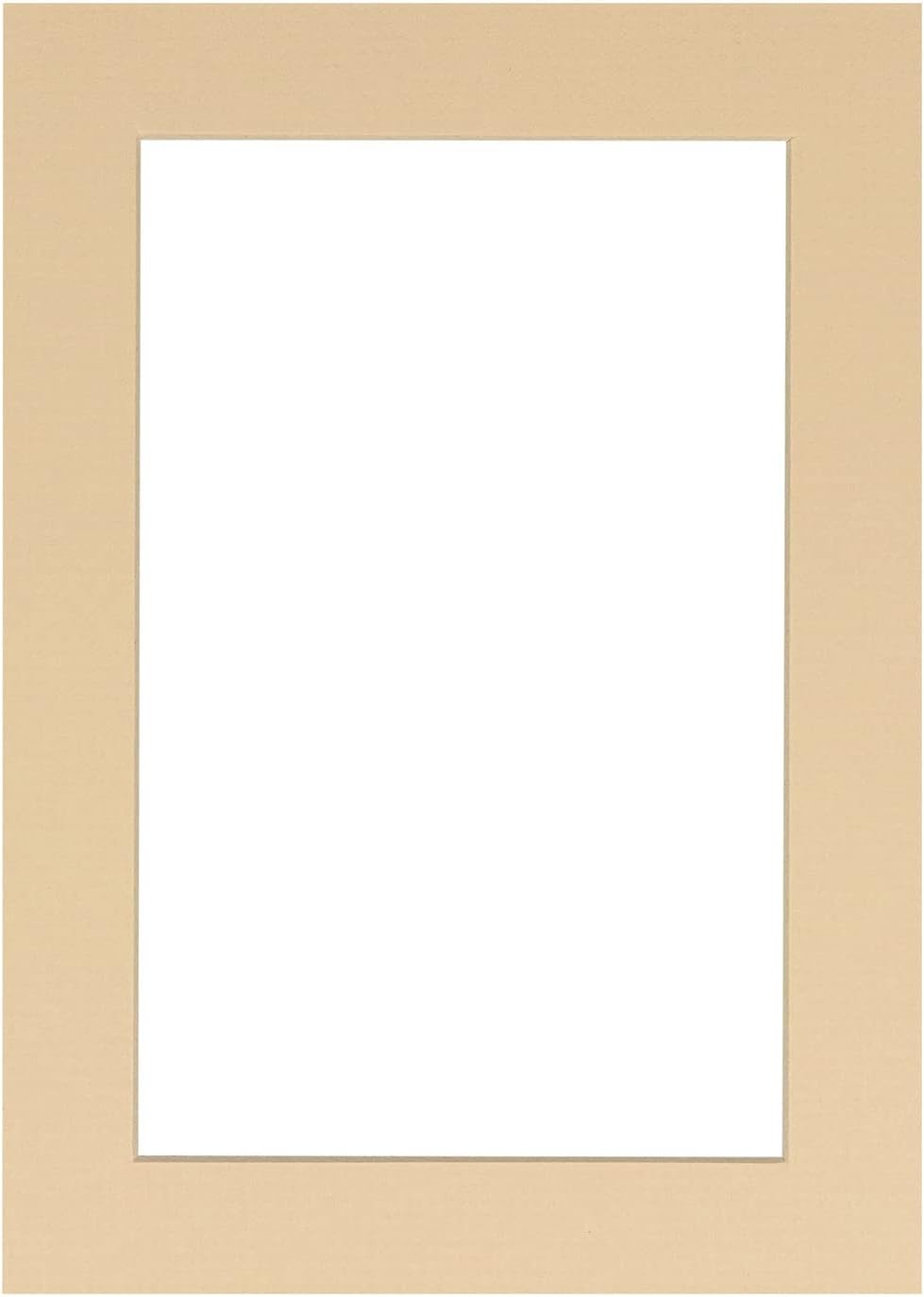 Pack of 25 Acid Free 11x14 Mats Bevel Cut for 8.5x11 Photos - Beige Precut Matboards For Pictures, Photos, Framing - 4-ply Thickness