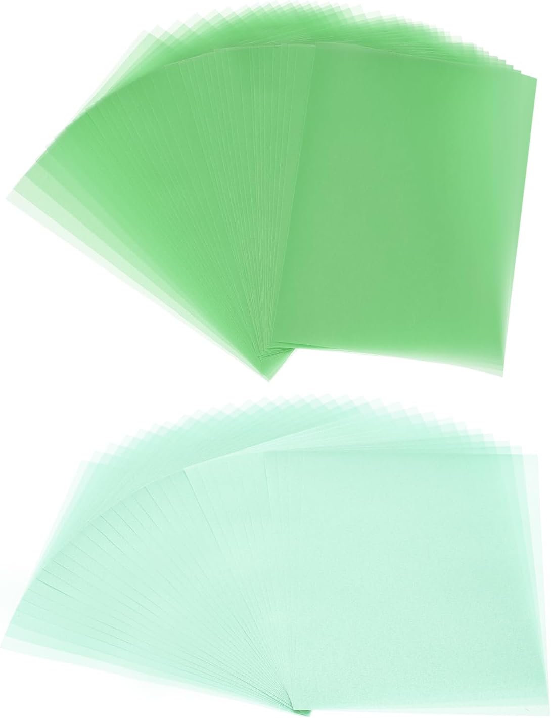 PATIKIL 60 Sheets Vellum Paper 8.5x11inches, Printable Translucent Paper 100GSM Colored for Invitations Laser Inkjet Printing Card Making Crafting Wedding Tracing, Green/Light Blue