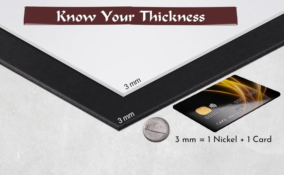 Shape Retention EVA Cosplay Foam 3mm (1mm-10mm) 14x39 inch Black or White High Density EVA Foam Sheets. Premium 85 kg/m3 Heat Shape Material for DIY Convention or Halloween Costumes by The Foamory