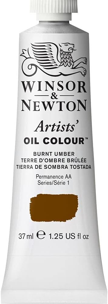 Winsor & Newton Artists' Oil Color, 37ml (1.25 oz) Tube, Burnt Umber