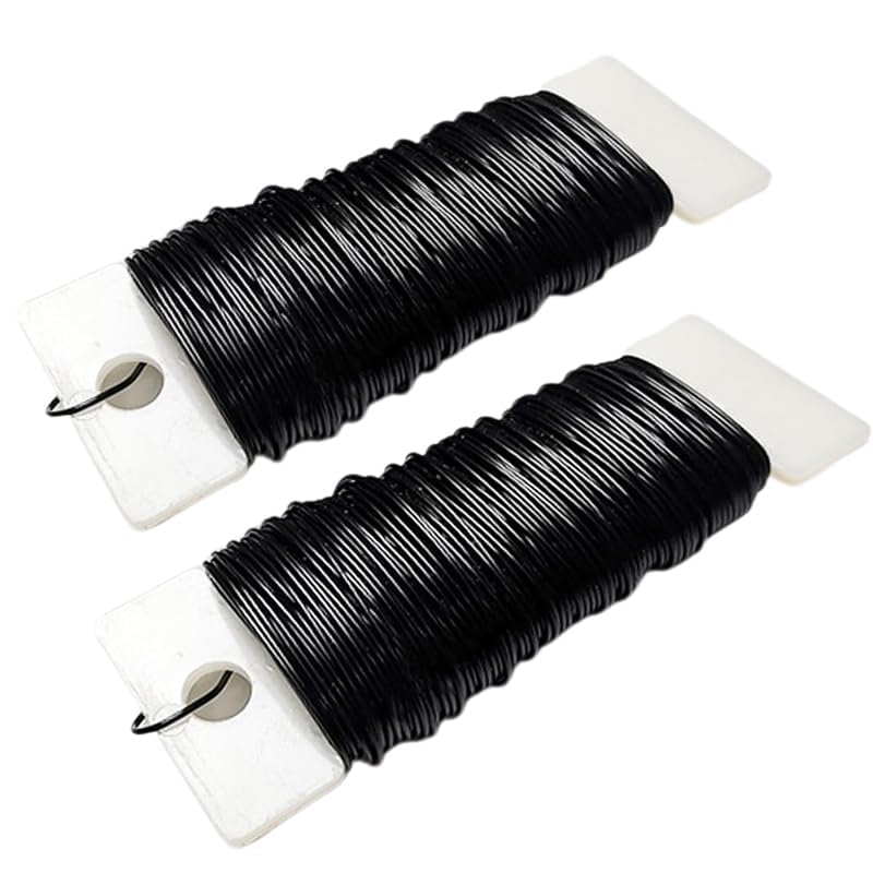 76Yards 22Gauge Black Metal Floral Wire Flexible Paddle Florist Garden Wire for Flower Arrangement,Crafts,Christmas Wreaths Tree,Garland.