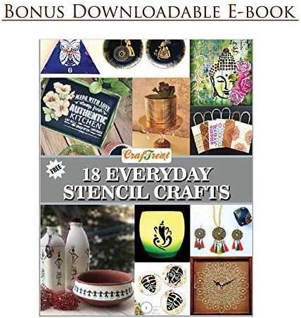 CrafTreat Reusable Texture Stencils for Crafts Vintage - Marble - Size: 6X6 Inches - Texture Pattern Stencil for Furniture Painting - Background Stencils for Painting on Concrete, Canvas