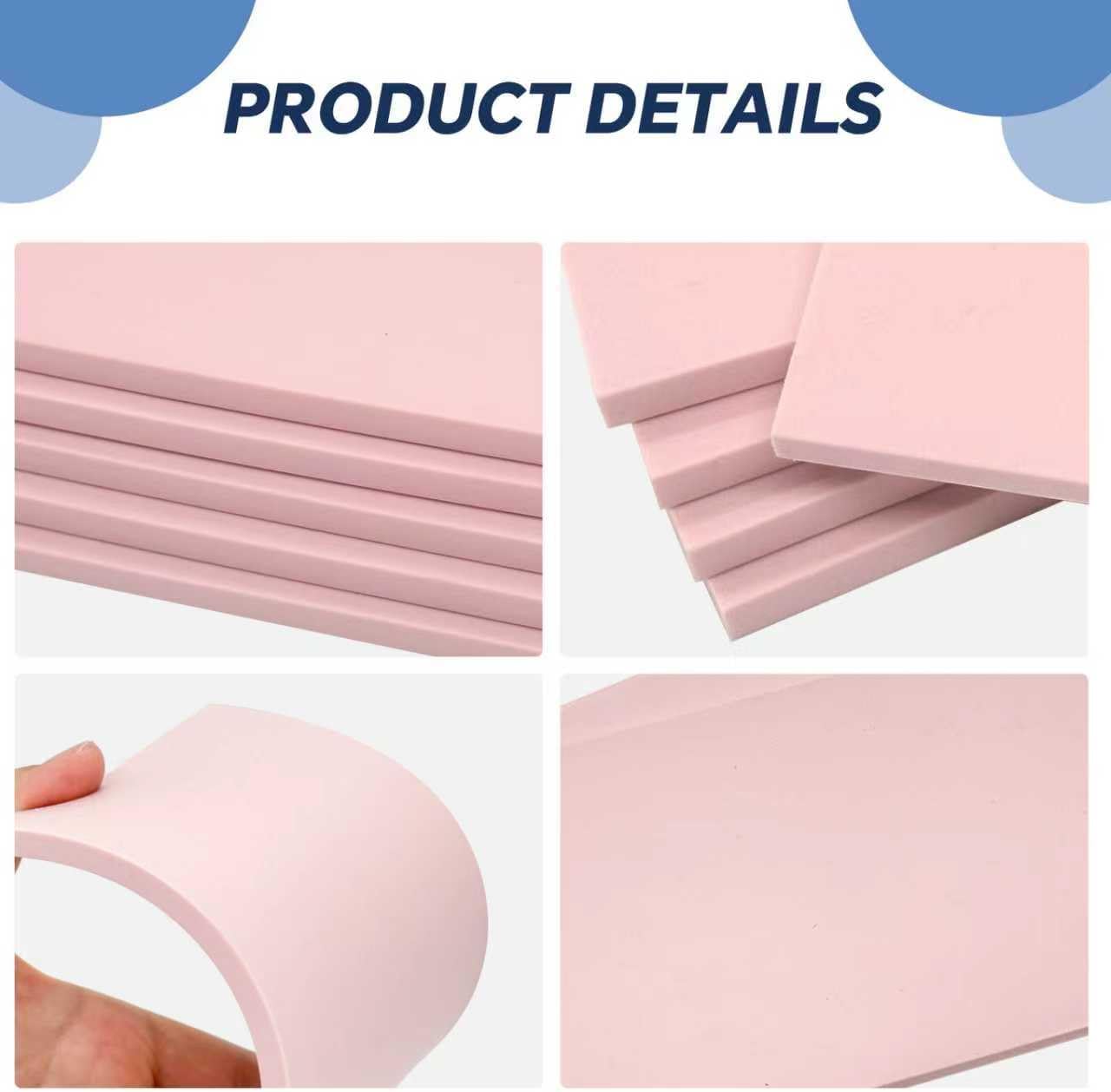12 Pack 4"x6" Pale Pink Rubber Stamp Carving Blocks Pink Rubber Carving Blocks Linoleum Block for Stamp Maker Printmaking Supplies