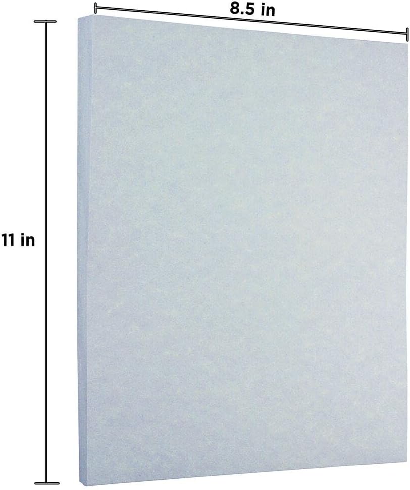 LUXPaper 8.5" x 11" Paper | Letter Size | Blue Parchment | 60lb. Text | 50 Qty