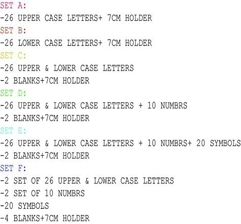 26 Interchangeable Alphabet & Number Mold Set with T-Slot Holder | Custom Brass Engraving Tools for Leather, Wood, Hot Foil Machines | DIY Symbol Dies, Stamping Imprint Templates (Set B)