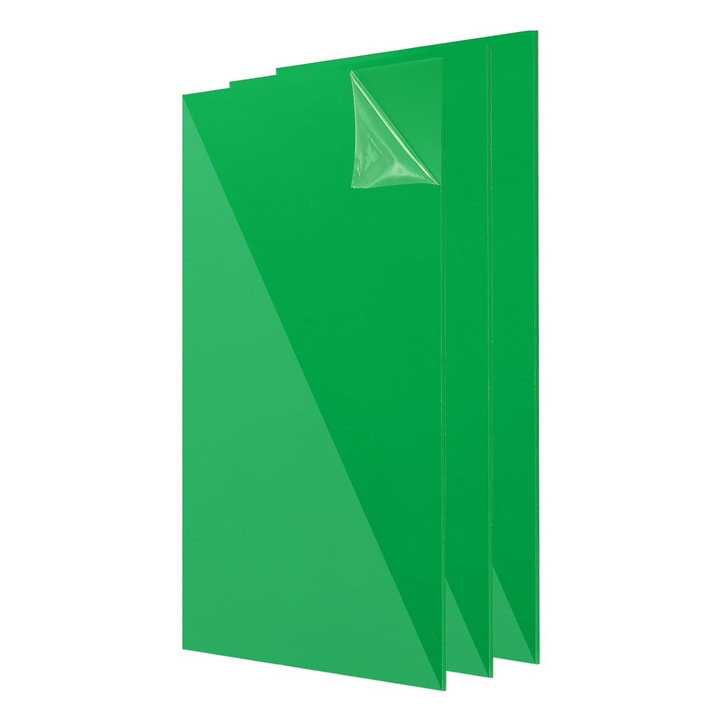 uxcell 3Pcs Acrylic Sheets 12x6 Inch Acrylic Panel 1/8 Inch-3mm Plastic Board for Picture Frames Sign Holders DIY Display Projects Craft, Clear Green