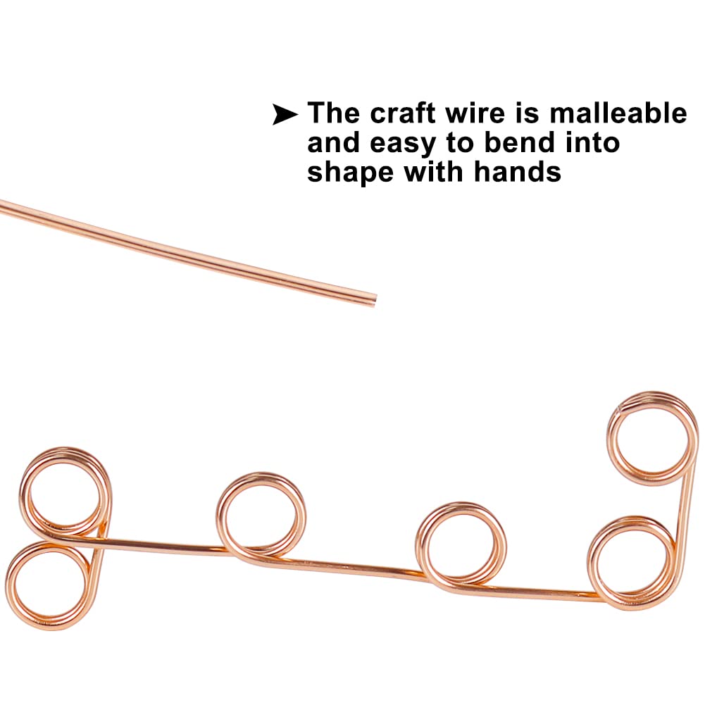 Tenn Well Aluminum Wire, 100 Feet 2mm Bendable Metal Craft Wire for Sculpting, Plants, Gardening, Bonsai Training, Jewelry Making(12 Gauge, Copper Tone)