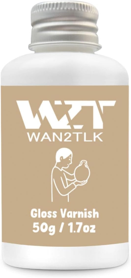 50ml Air Dry Clay Glaze & Varnish - Gloss Finish for Crafts/Pottery/Sculptures - Waterproof & Quick-Drying & Non-Yellowing Clear Coating - Gloss Polymer Clay Sealer