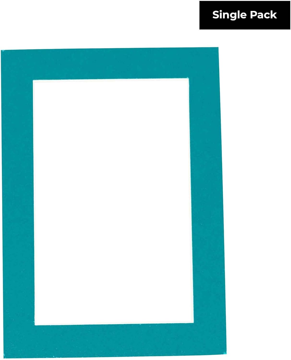 5x7 Mat for 8.5x11 Frame - Precut Mat Board Acid-Free Teal Blue 5x7 Photo Matte Made to Fit a 8.5x11 Picture Frame, Premium Matboard for Family Photos, Show Kits, Art, Picture Framing, Pack of 1 Mat