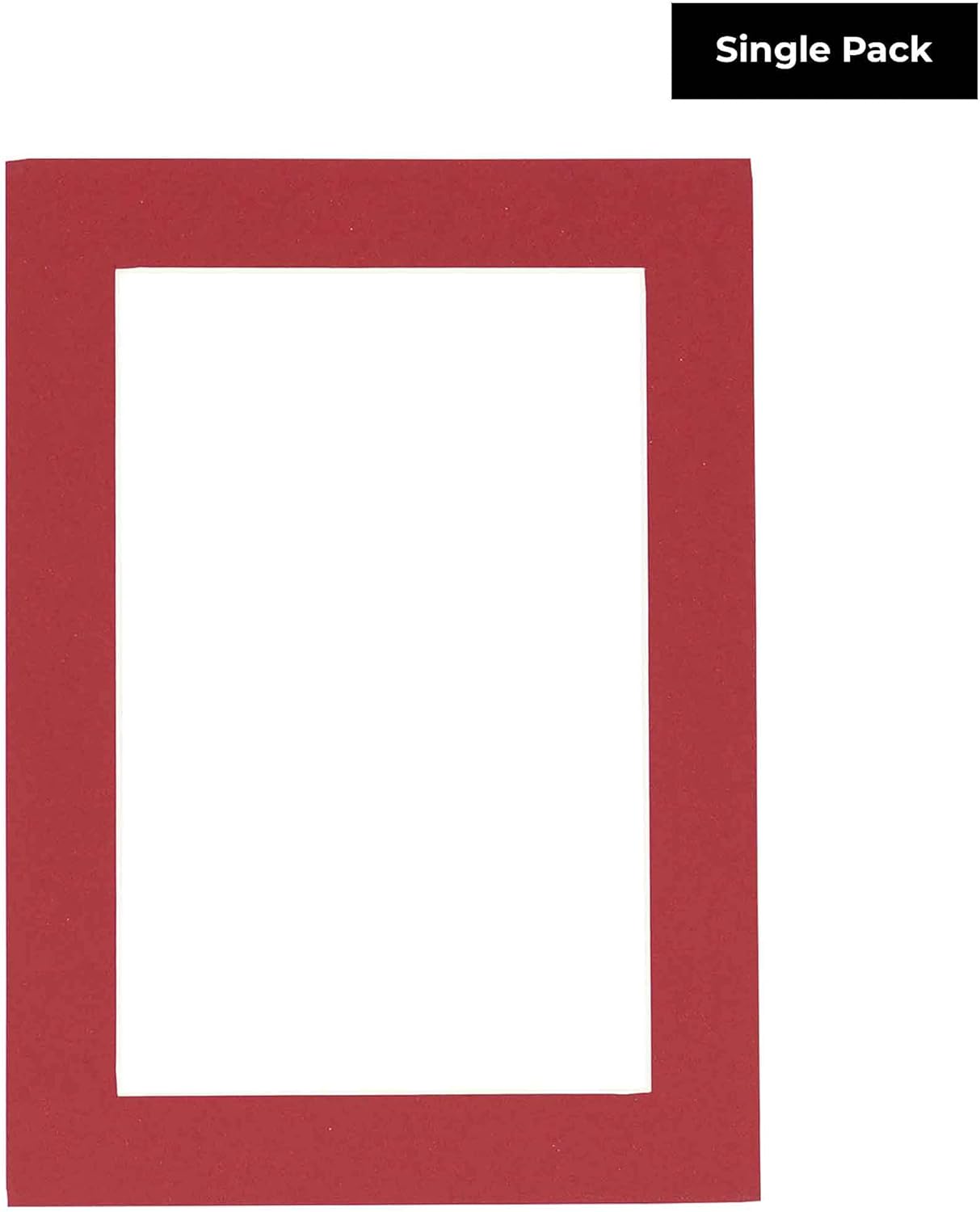 5.5x8.5 Mat for 8.5x11 Frame - Precut Mat Board Acid-Free Deep Red 5.5x8.5 Photo Matte For a 8.5x11 Picture Frame, Premium Matboard for Family Photos, Show Kits, Art, Picture Framing, Pack of 1 Mat
