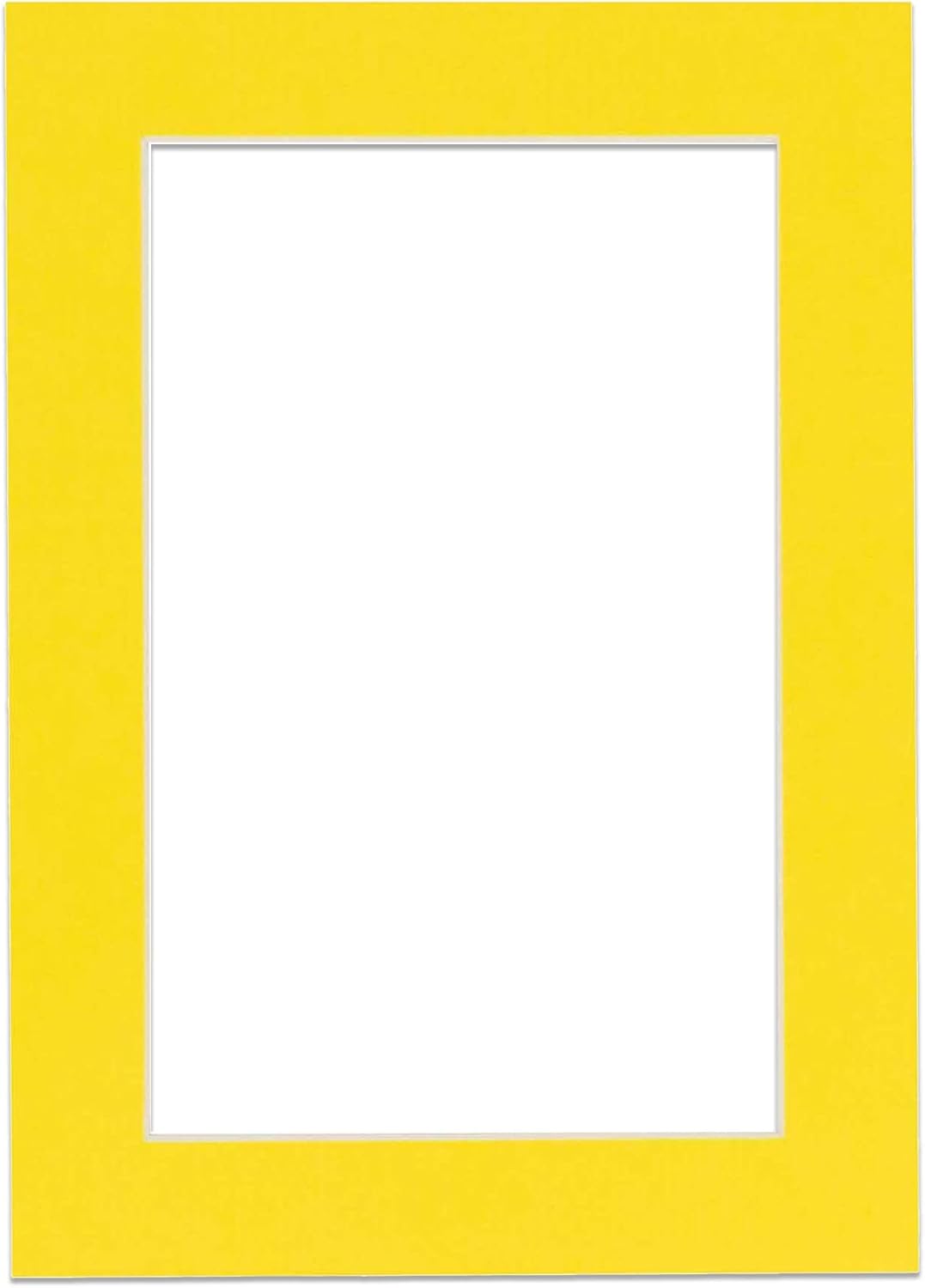 11x14 Mat for 8.5x11 Photo - Precut Yellow Picture Matboard for Frames Measuring 11 x 14 Inches - Bevel Cut Matte to Display Art 8.5 x 11 Inches - Acid Free ONE MAT with Backing Board & Clear Bag
