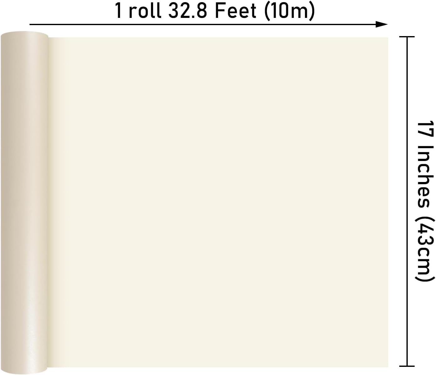 NESCCI Off white Matte Wrapping Paper,Solid Color Pearly-Lustre Paper-3 Roll,17 Inches X 32.8 Feet Per roll.Gift Wrapping Paper,Perfect for Wedding,Birthday, Christmas,DIY Bouquet