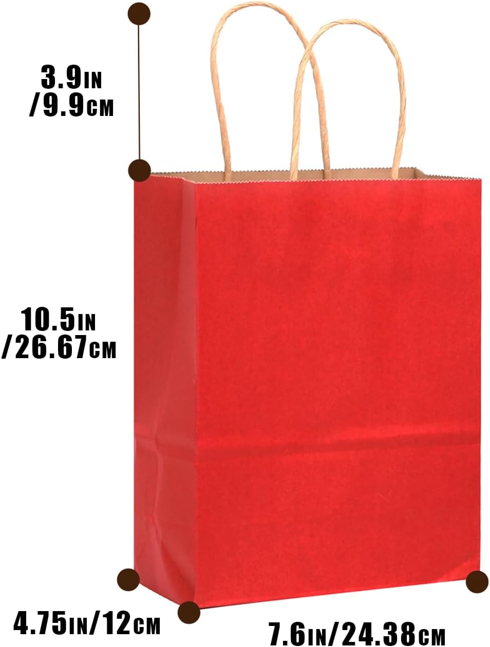 qiqee 32-Packs Wine Paper Gift Bags with Handles Bulk 7.6"x4.75"x10.5" Medium Size Gift Bags Multiple Uses