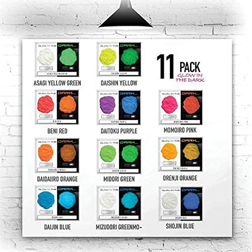 Eye Candy Pigment Powder Sets - Mica Powder for Epoxy Resin Art - Woodworking - Cosmetic Grade Mica Powder - Bath Bombs - Pigment Powder Variety Pack - Non-Toxic and Skin Safe (Glow in The Dark Set)