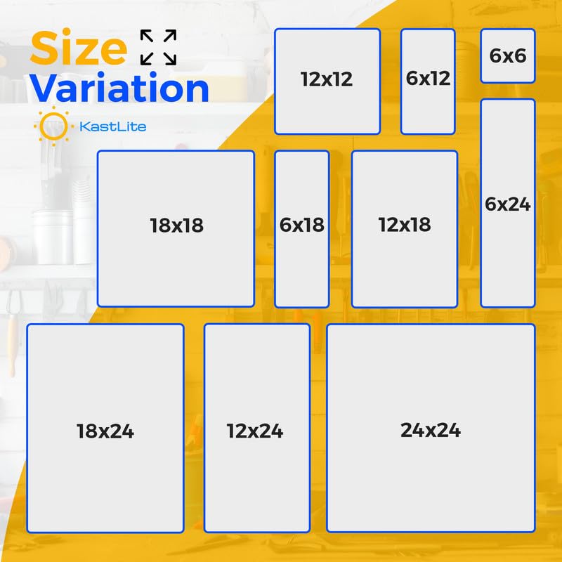 KastLite Colored Acrylic Sheets Nominal 12" x 12" - Plastic Sheet Easy to Cut, Saw, Shape, Laser Cut - Ideal for Arts & Crafts & DIY Projects- Durable, Lightweight, Scratch Resistant - Clear 2 Pack