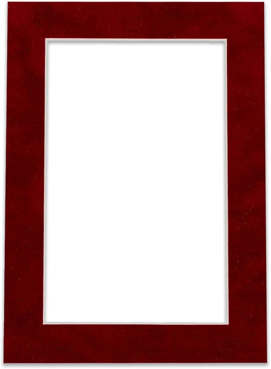 11x14 Mat Bevel Cut for 8.5x11 Photos - Acid Free Bright Red Suede Precut Matboard With Backing Board and Crystal Clear, Self Seal Mat Bag - For Pictures, Framing - 4-ply Thickness